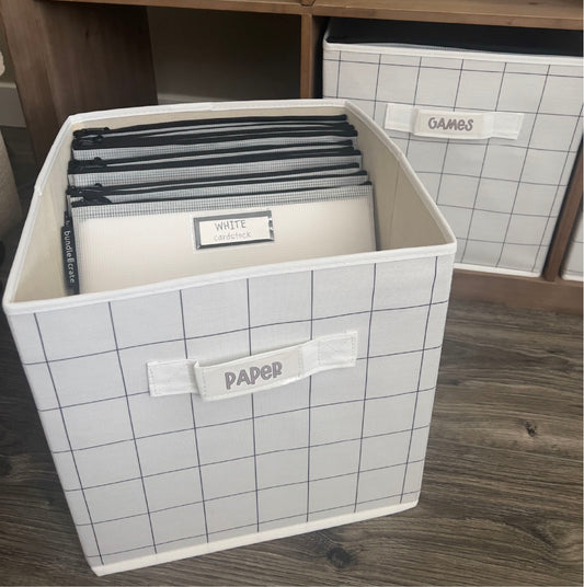 Canvas Storage Bin, 13" x 13"