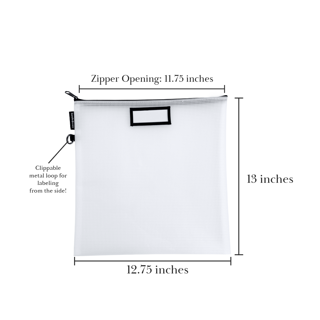 Flats XL Organizing Zipper Pouch, 5-Pack