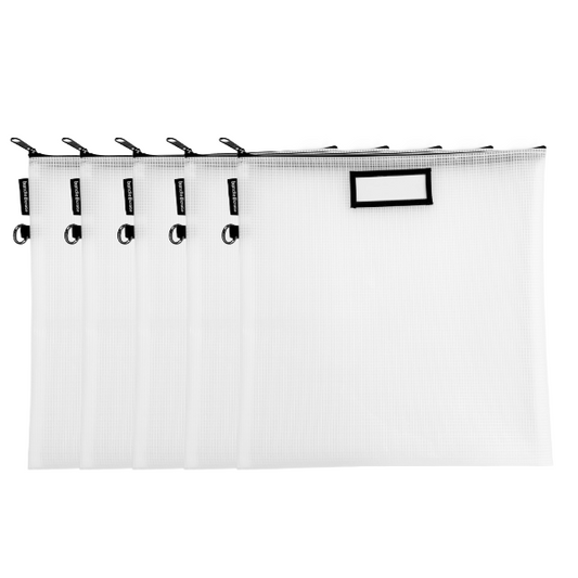 Flats XL Organizing Zipper Pouch, 5-Pack