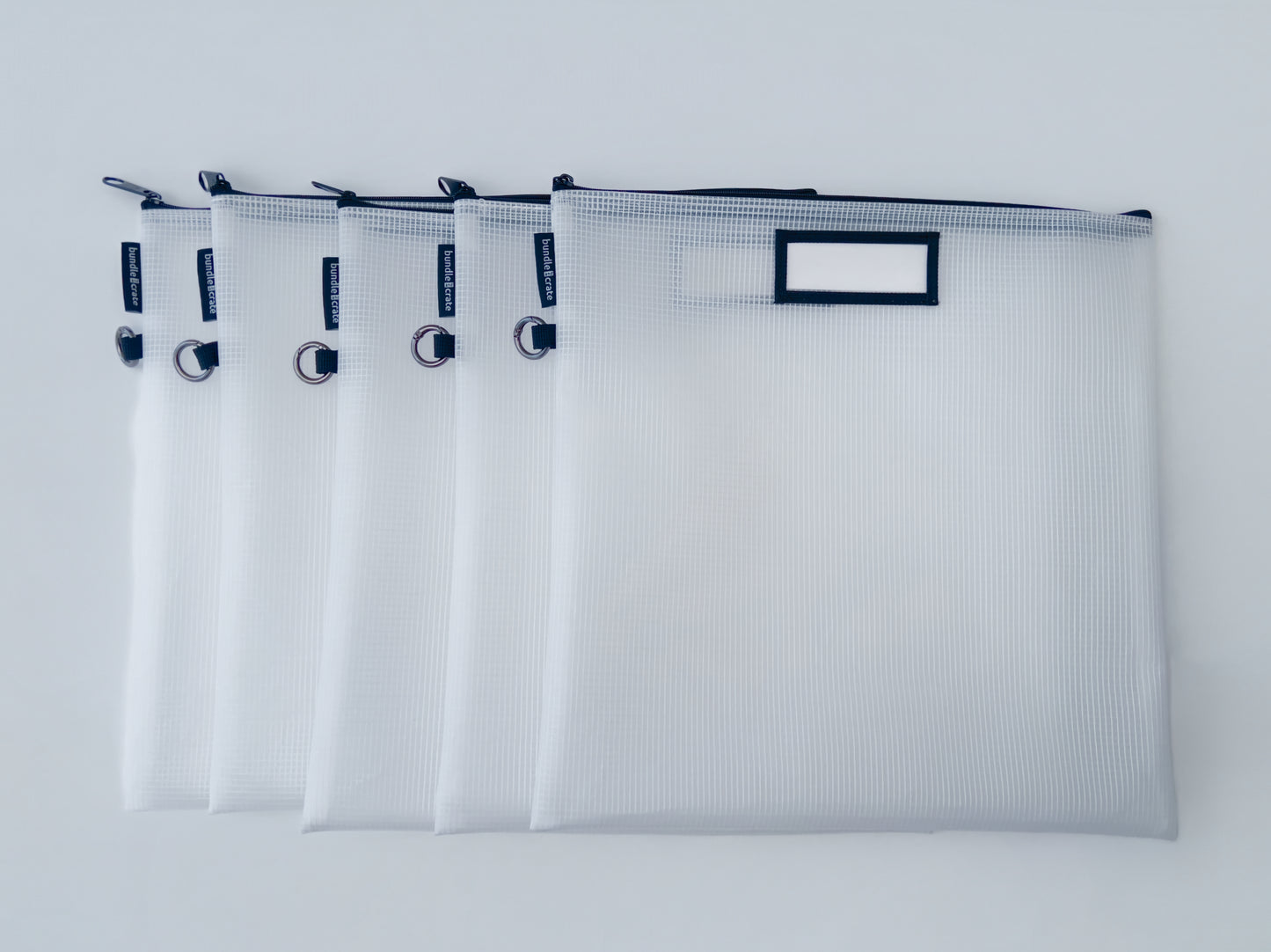 XL Flat Organizing Zipper Pouch (5-Pack)