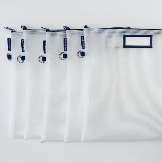 XL Flat Organizing Zipper Pouch (5-Pack)