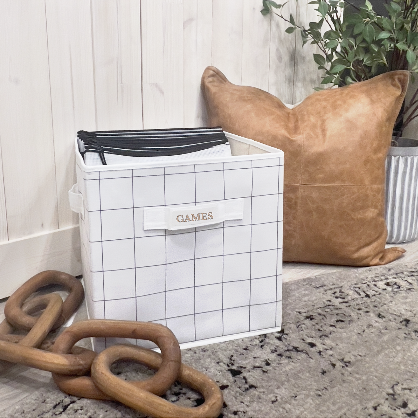 Canvas Storage Bin, 13" x 13"