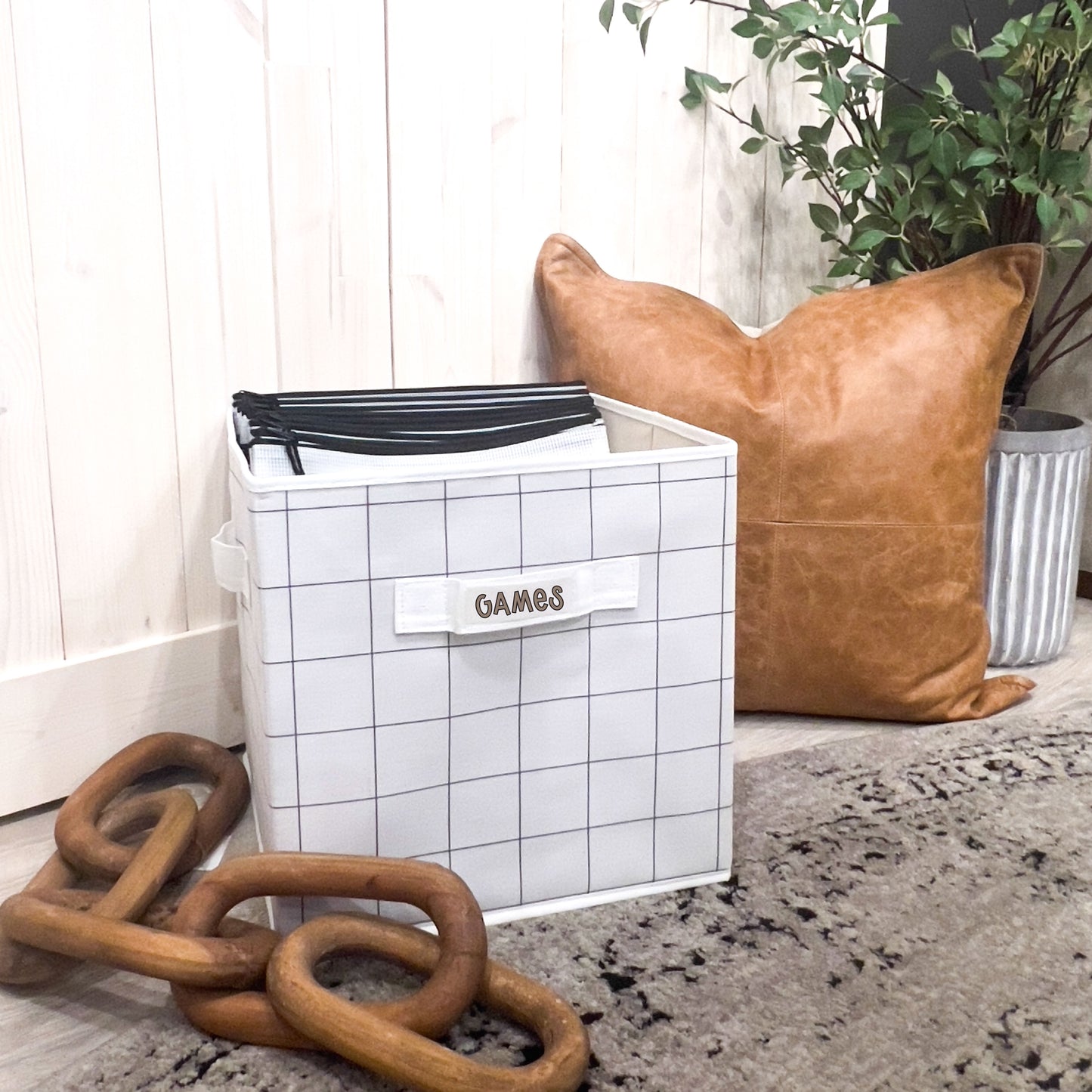 Canvas Storage Bin, 13" x 13"