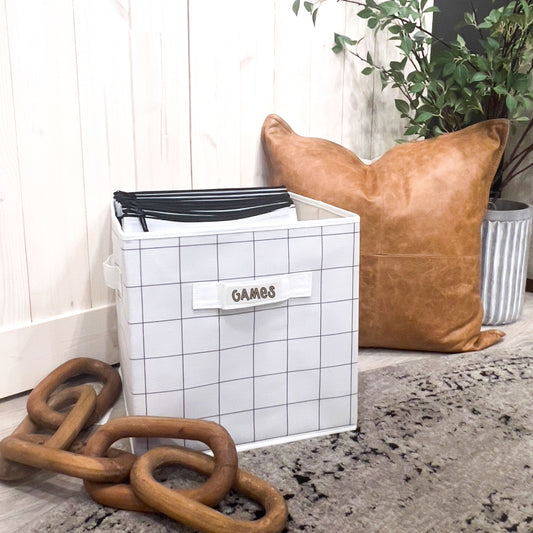 Canvas Storage Bin, 13" x 13"