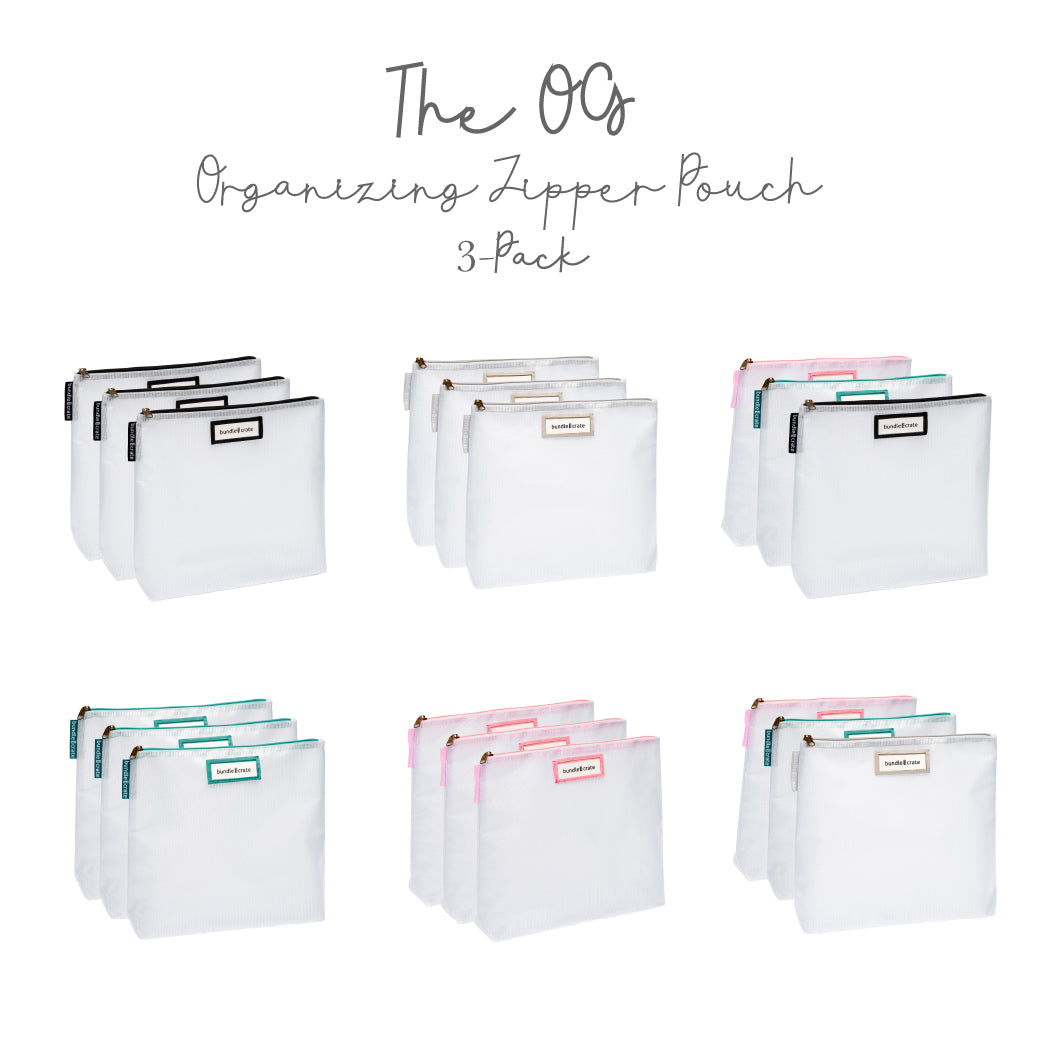 OG Organizing Zipper Pouch, 3-Pack