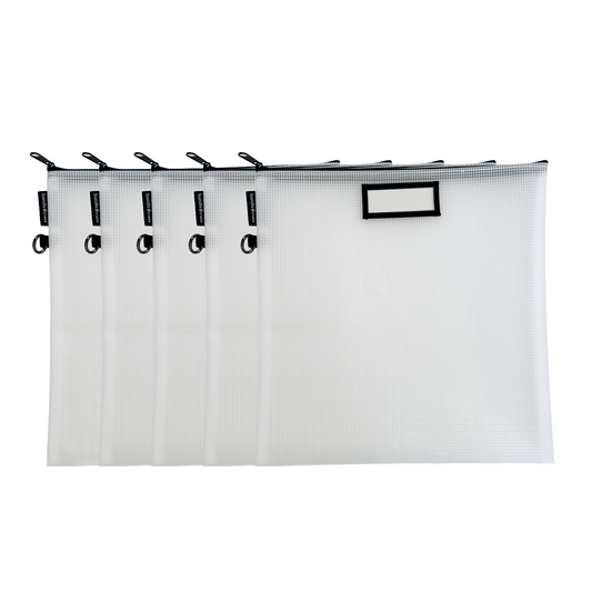 Flats XL Organizing Zipper Pouch, 5-Pack